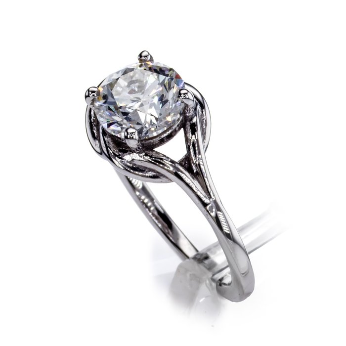 Ingen mindstepris - Forlovelsesring - 14 karat Hvidguld -  1.52ct. tw. Diamant (Natur)