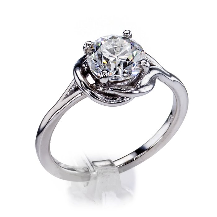 Ingen mindstepris - Forlovelsesring - 14 karat Hvidguld -  1.52ct. tw. Diamant (Natur)