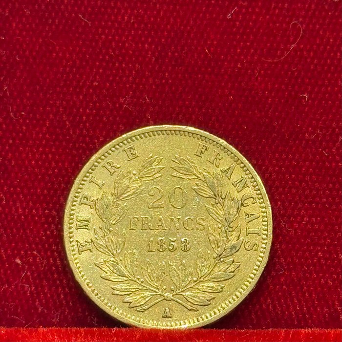 6,45 grams - Guld 900 - 20 Francs Napoleon III