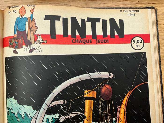 Reliure amateur avec 26 fascicules Journal Tintin de 1948 (27 à 52)