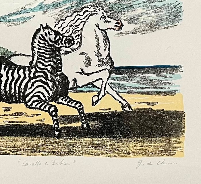 Giorgio De Chirico (1888-1978) - Cavallo e zebra