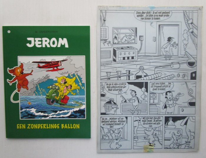 Jerom 32 - Een zonderlinge ballon + originele pagina (p.1) - 1 Album - Første udgave - 2012