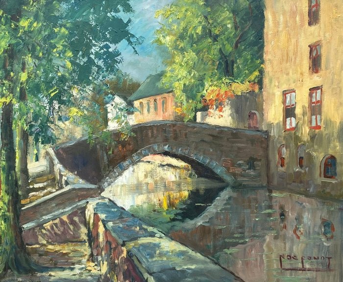 Nand De Pondt (1919-2003) - Stadsgezicht Brugge