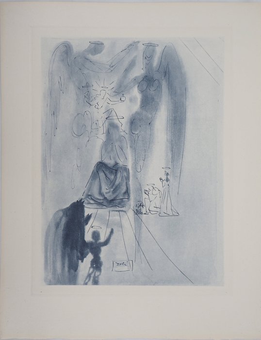 Salvador Dali (1904-1989) - Paradis 12 : Le Triomphe du Christ et de la Vierge