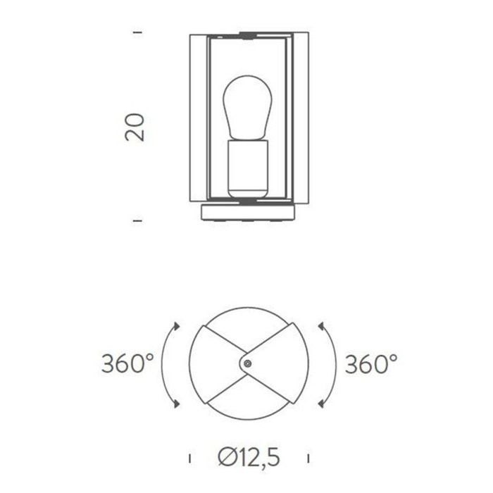 Nemo - Charlotte Perriand - Lampe - Pivotering til Poser - Metal