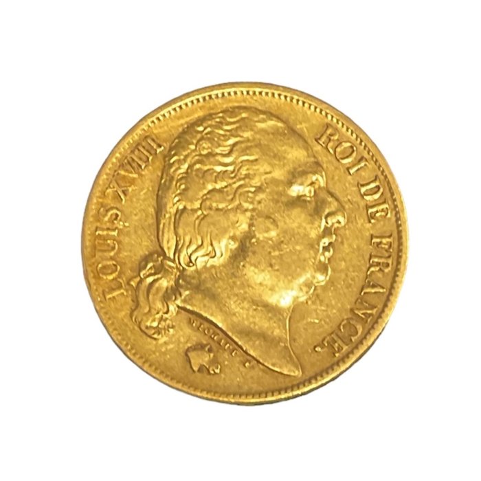 Frankrig Ludvig 18 (1814-1824) 20 Francs 1824-A Paris