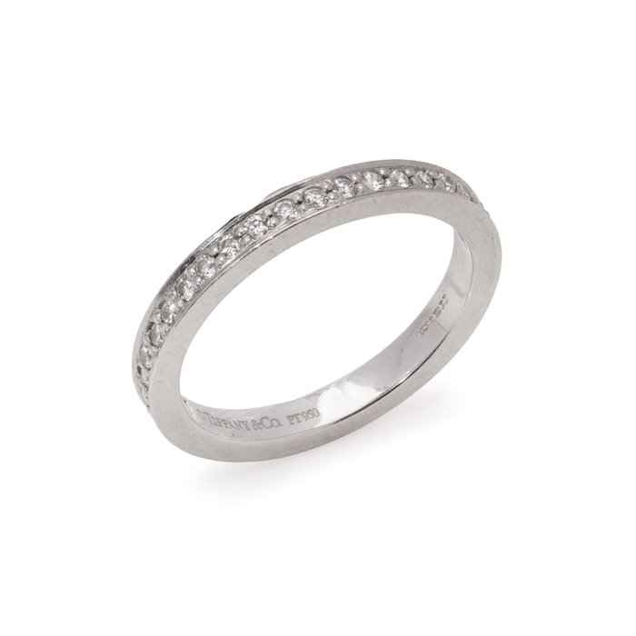 Tiffany  Co. - Ring Platin halv evighed Diamant (Natur)