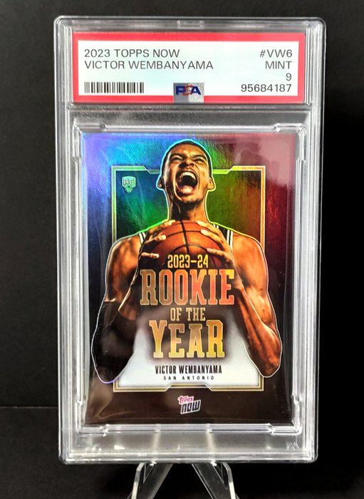 2023 Topps Now NBA Victor Wembanyama #VW6 Rookie Of the Year PSA 9 Graded card