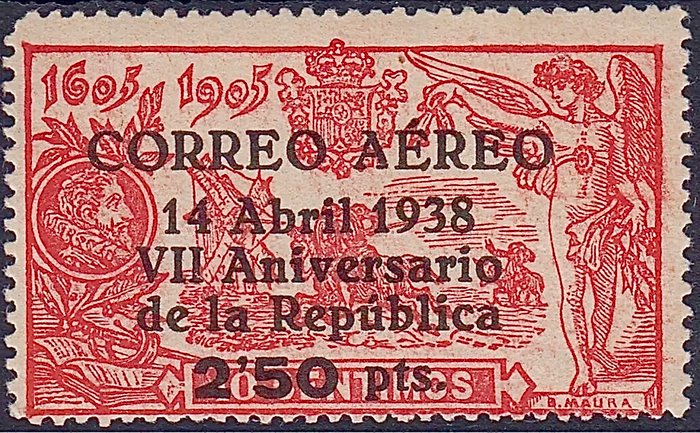 Spanien 1938/1938 - VII Jubilæum for republikken. - Edifil 756