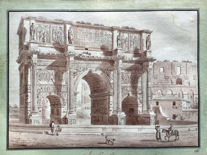 Agostino Tofanelli (1770-1834) - Arch of Constantine, Roman Forum