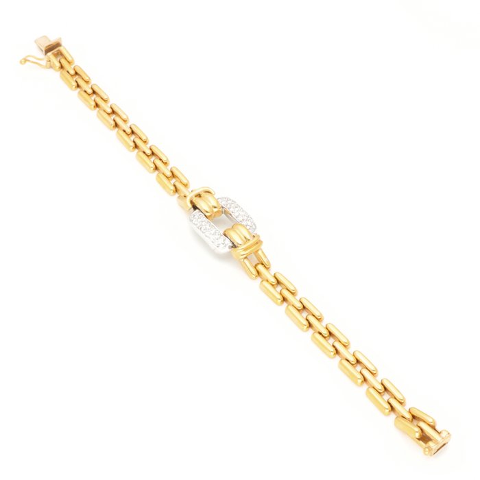 Armbånd - 18 kraat Gulguld, Hvidguld -  0.23ct. tw. Diamant (Natur)