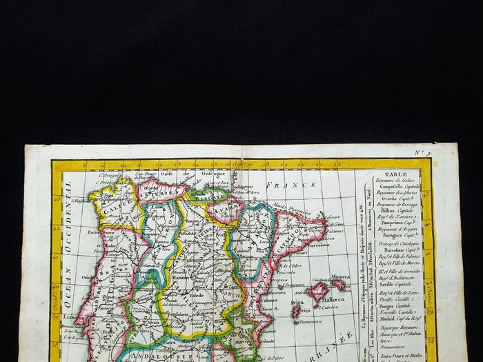 Europa - Spanien / Portugal / Ibiza / Madrid / Barcelona / De Baleariske Øer / Lissabon / Mallorca / Minorca; G Rizzi Zannoni / Janvier / Lattre - Royaume d'Espagne et de Portugal - 1761-1780