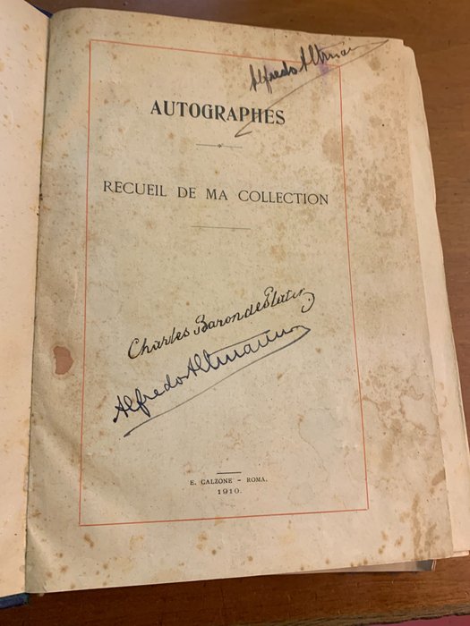 Baron Carl von Platen - Autographes Recueil de ma collection; con aggiunta di circa 45 autografi originali - 1910