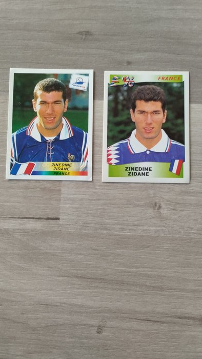 Panini - Zinedine Zidane - Foot 91 + Euro 96/00 + World Cup 98/02/06 - 6 Loose stickers