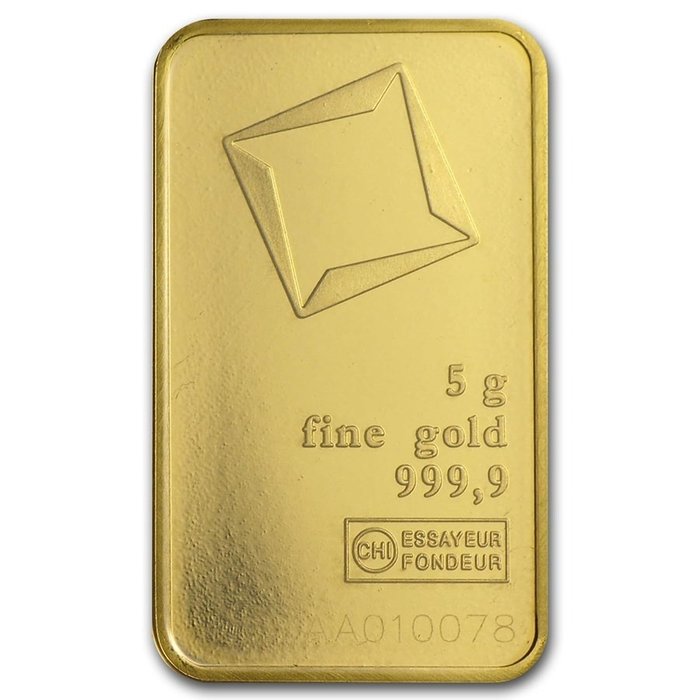 5 gram - Guld 999 - Valcambi - Forseglet