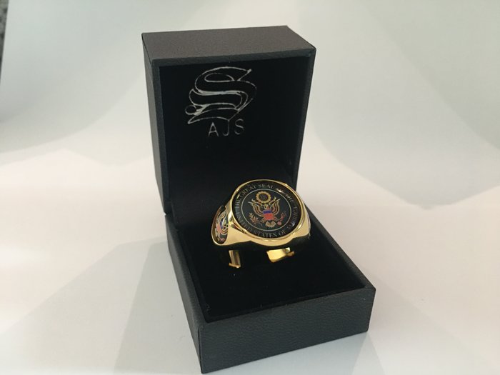 Ring, Great Seal of the USA 24 karat forgyldt - Ring