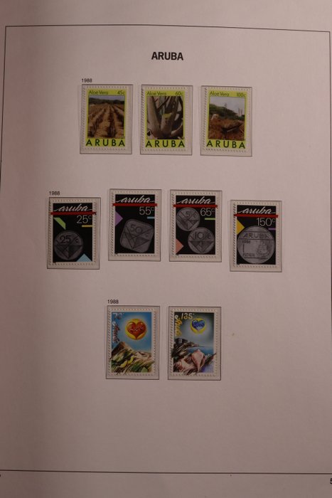 Aruba 1986/2005 - Komplet samling i Davo LX preprint album + kassette