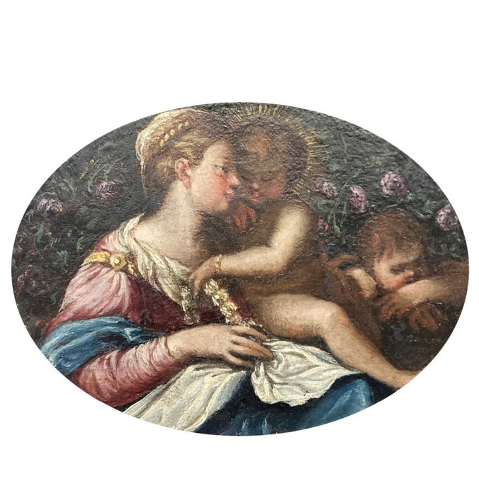 Francesco Maria Mazzola detto il Parmigianino (1503–1540), Workshop of - Dama con due putti