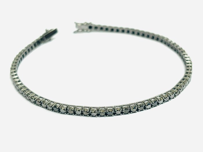 Armbånd - 18 kraat Hvidguld -  8.30ct. tw. Diamant (Farvebehandlet)  - Fremstillet i Italien