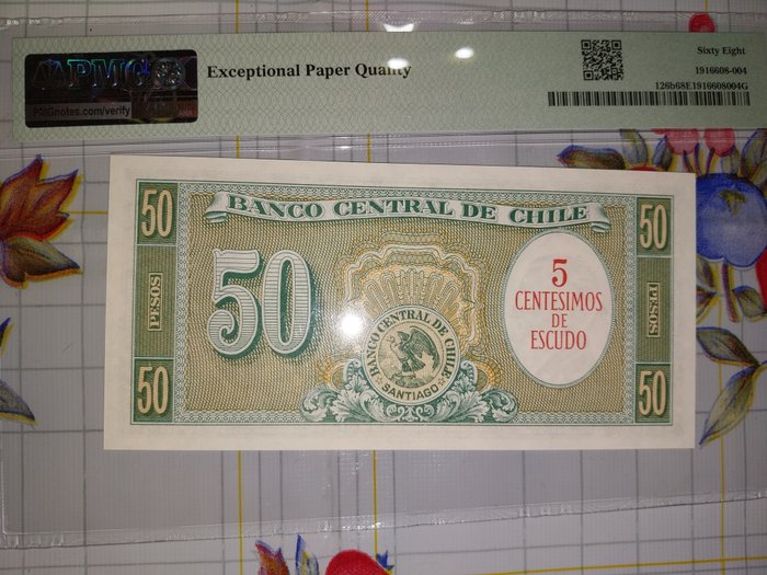 Chile. - 50 Pesos ND (1960-61) - Pick 126b  (Ingen mindstepris)