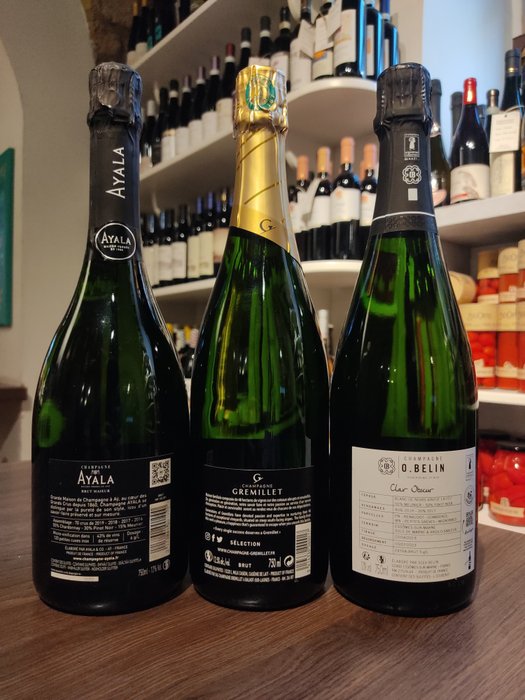 Ayala, Gremillet, Champagne Brut Majeur Ayala - Gremillet Champagne Brut al Primo Piano Ristorante - Champagne O. - Champagne - 3 Flaske (0,75L)