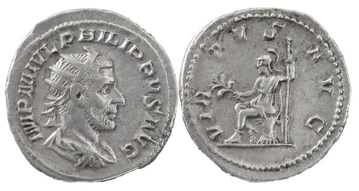 Romarriket. Philip I (AD 244-249). Antoninianus Rome - VIRTVS AVG  (Ingen mindstepris)