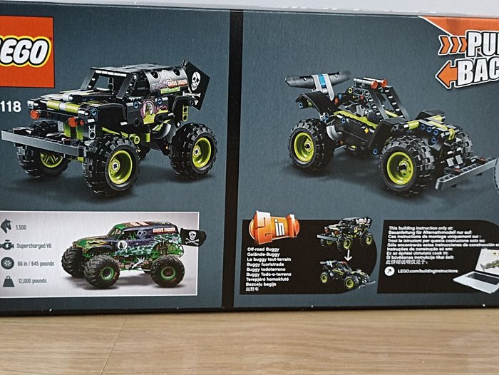 Lego - Technic - 42118 - NEW - MISB - Monster Jam Grave Digger +  Widlak - Zestaw Inżyniera