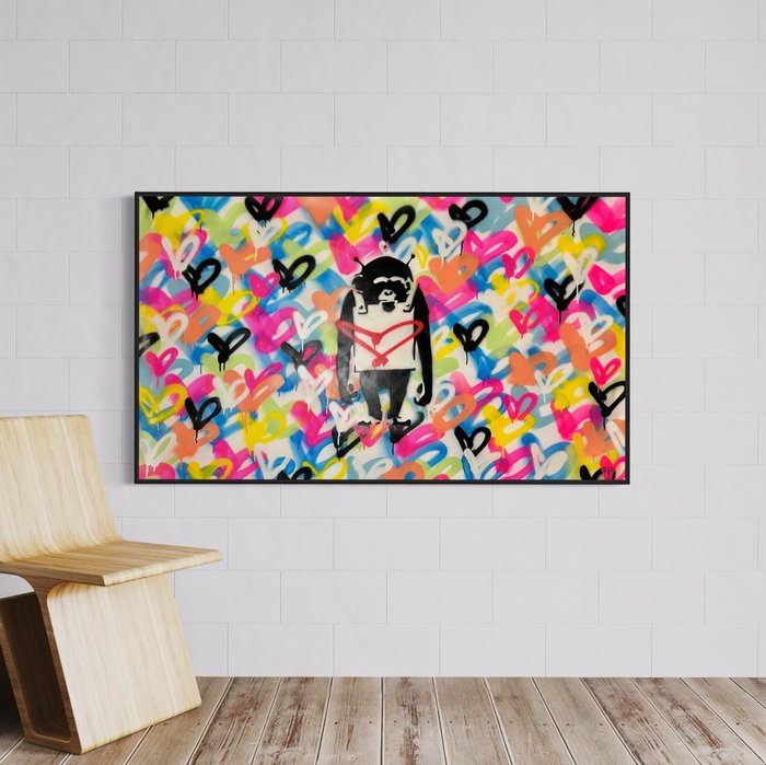 Timo Wedell (1994) - Ape Color Love like Banksy - XXL · No Reserve