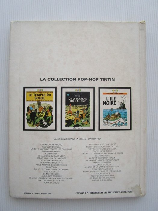 Tintin - Le trésor de Rackham Le Rouge - 1 Album pop-hop - Første udgave - 1970