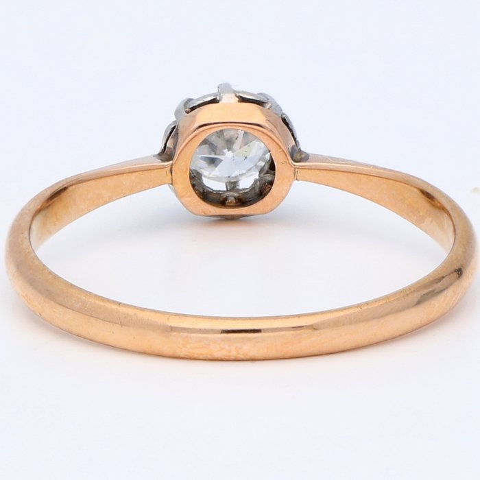 Ingen mindstepris - Ring - 18 kraat Hvidguld, Rosaguld Diamant (Natur)