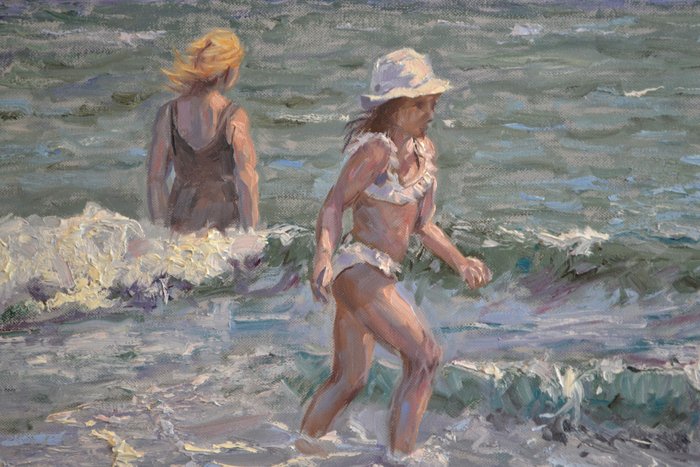 Chris van Dijk  (1952) Impressionist - " Brise de Mer "