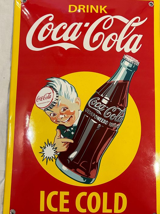 Emaljeskilt - Cola - Emalje