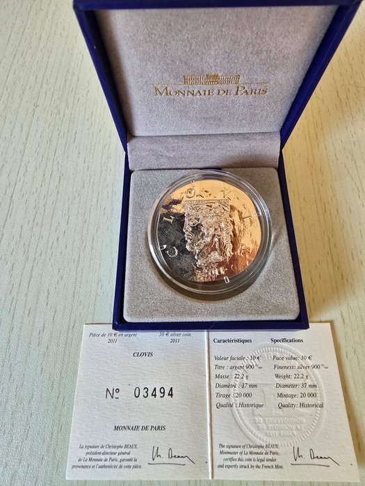 Frankrig. 10 Euro 2011 "Clovis"  (Ingen mindstepris)