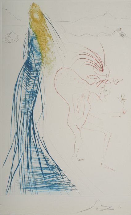 Salvador Dali (1904-1989) - La princesse Iseult et Tristan déguisé