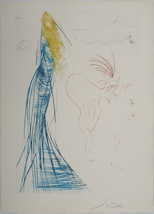 Salvador Dali (1904-1989) - La princesse Iseult et Tristan déguisé