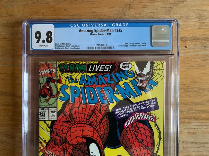 Amazing Spider-Man - #345 Cletus Kasady, Venom appearance Epic Cover - 1 Graded comic - 1991 - CGC 9.8