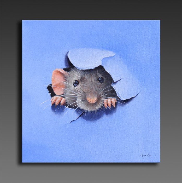 Gala - Mouse painting - Paper wall