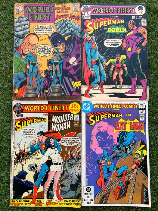 World's Finest #175 + 200 + 204 + 287 - 4 Comic - Første udgave - 1968/1983