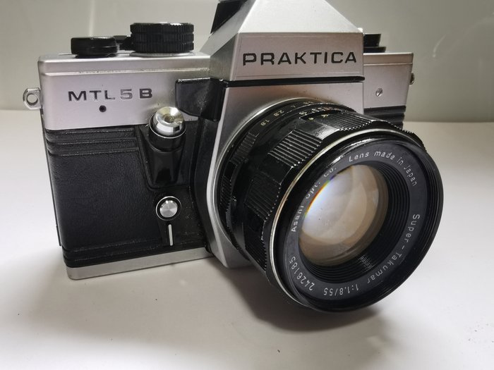 Praktica MTL 5B + Super-Takumar 1,8/55mm + 28mm + 135mm - M42 Analogt kamera