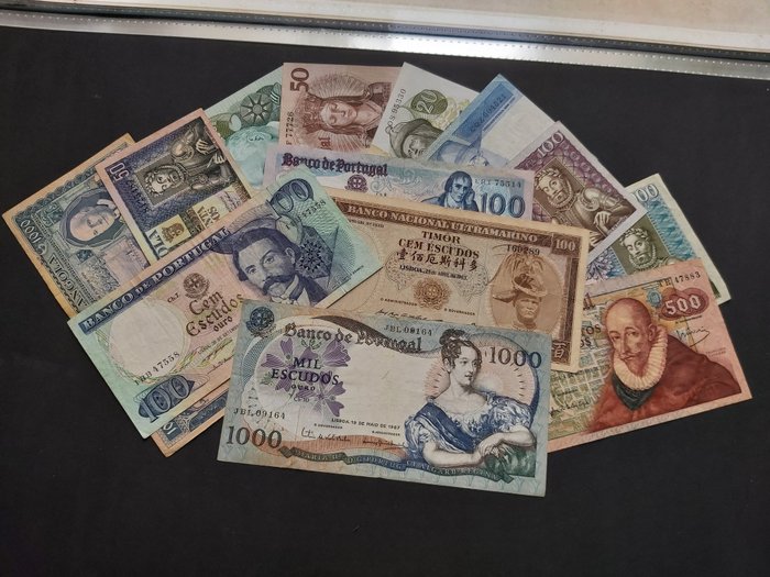 Portugal og kolonier. - 34 banknotes - various dates  (Ingen mindstepris)