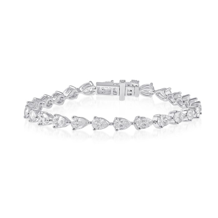 Armbånd - 14 karat Hvidguld -  874ct tw Diamant (Laboratoriedyrket)