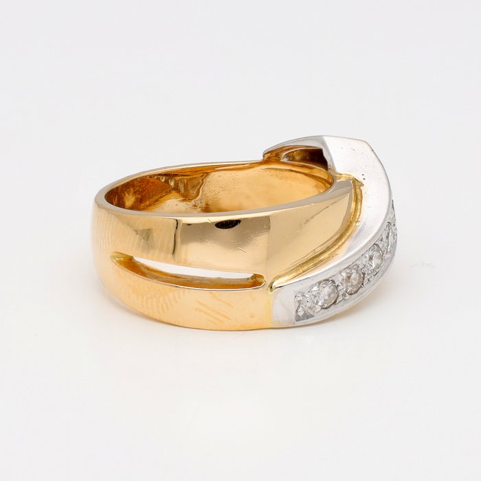 Ingen mindstepris - Ring - 18 kraat Gulguld, Hvidguld -  0.35ct. tw. Diamant (Natur)