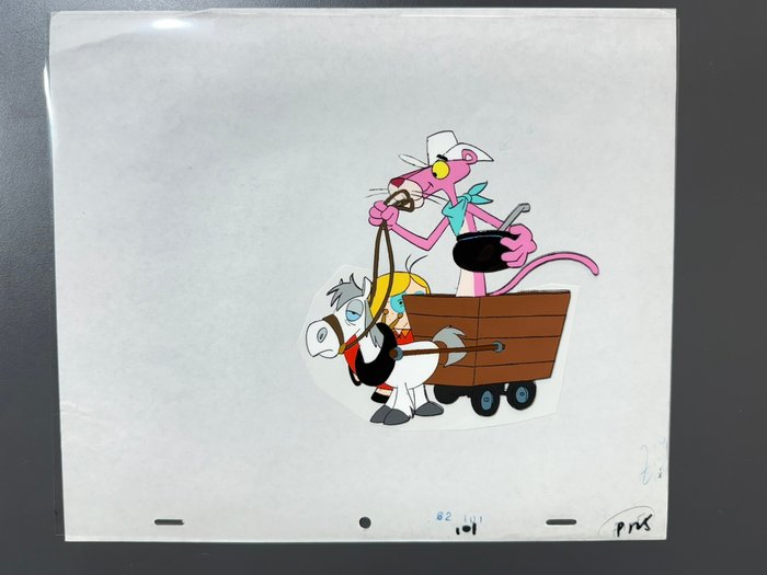 The Pink Panther Show (1970) - 1 Original Animation Cel og Tegning af The Pink Panther