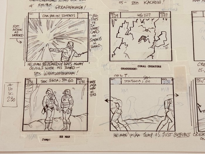 He-Man Production Originalt storyboard - He-Man - 1983