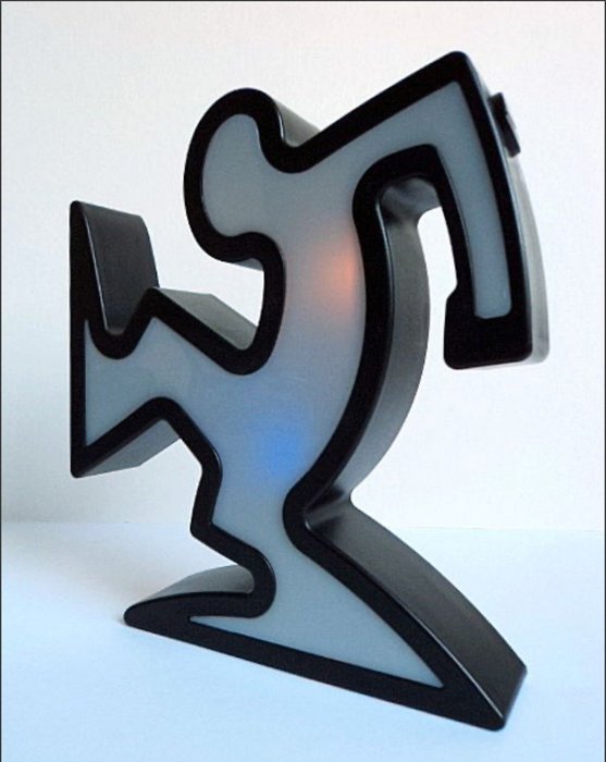 La Linea - Lamp naar Osvaldo Cavandoli / Keith Haring (Black version) - 1 Lampe