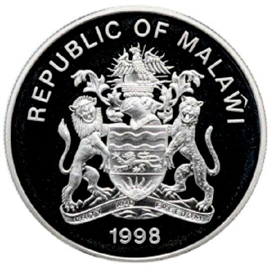 Republikken Malawi. 20 Kwacha 1998 "Abdication of King Edward VIII 1936", 1 Oz Proof  (Ingen mindstepris)