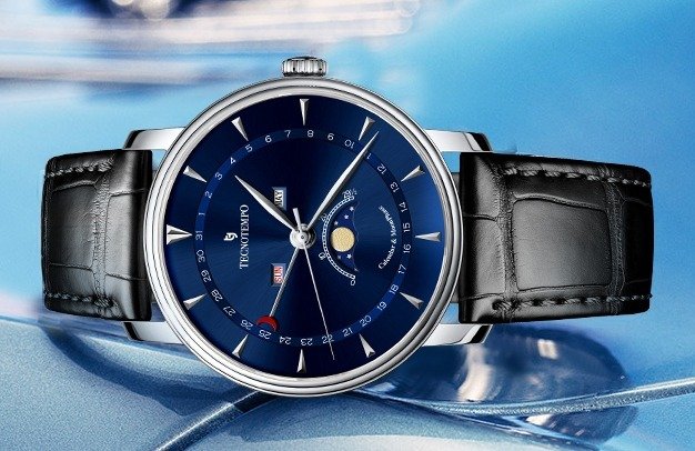 Tecnotempo  - Calendar  Moon Phase - 40mm - TT.CMP.BL - Mænd - 2011-nu