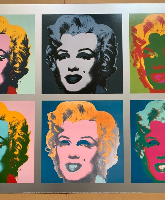 Andy Warhol (after) - Ten Marilyns , 1967 Specialcolour Print 56 x 134 cm - 2000'erne