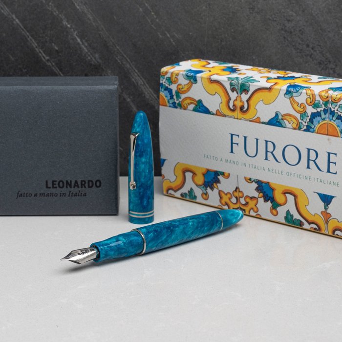 Leonardo Officina Italiana - Furore Smeraldo - silver plated finish - Fyldepen