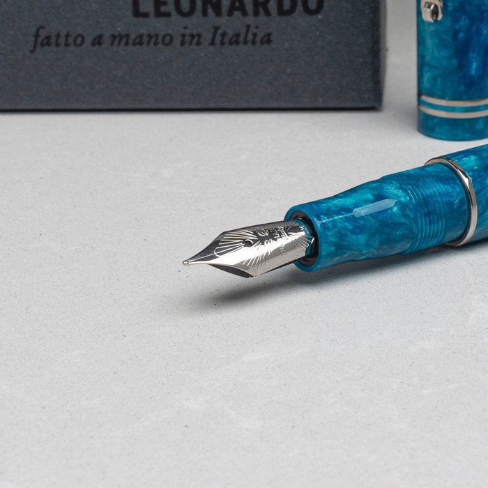 Leonardo Officina Italiana - Furore Smeraldo - silver plated finish - Fyldepen